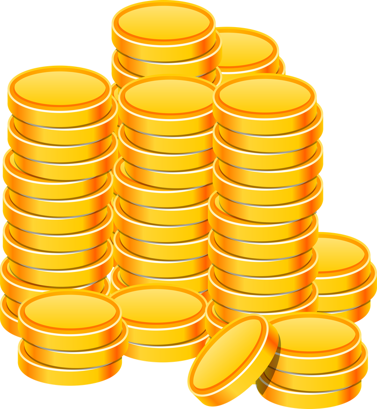 Heap of Gold Coins Illustration